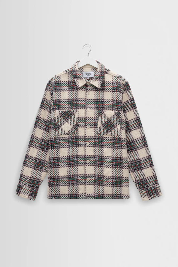 Wax London Whiting Overshirt Hutton Check Overshirt