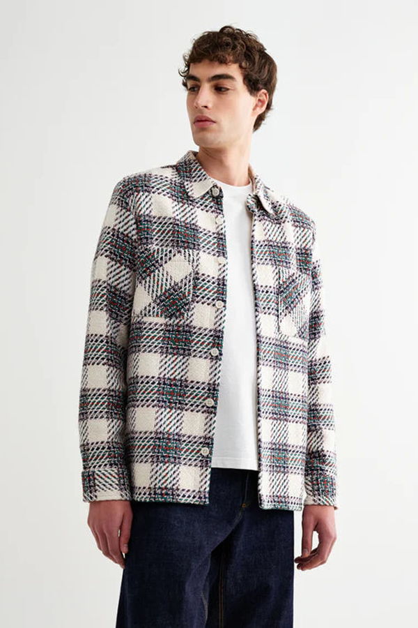 Wax London Whiting Overshirt Hutton Check Overshirt