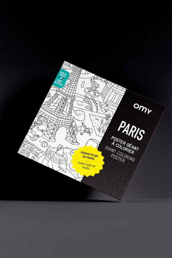 Omy Giant Coloring Poster Paris - Multicolour