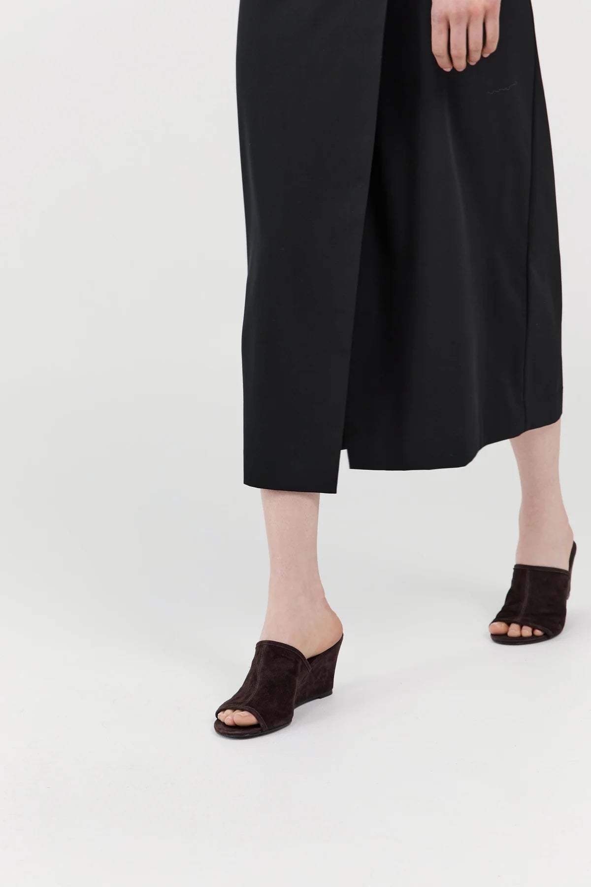 St. Agni Suede Bandeau Wedge Mules - Image 4 of 7