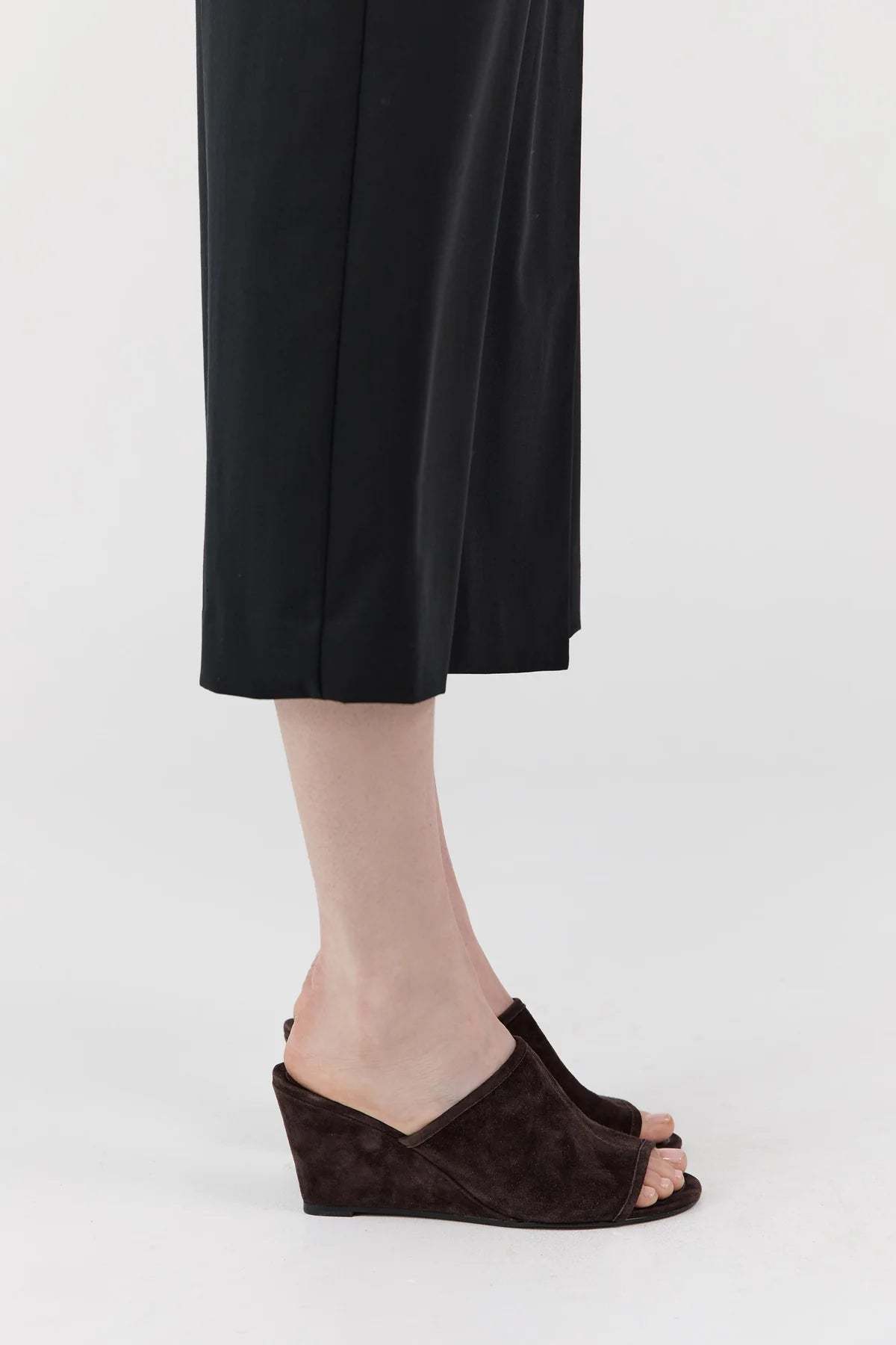 St. Agni Suede Bandeau Wedge Mules - Image 5 of 7