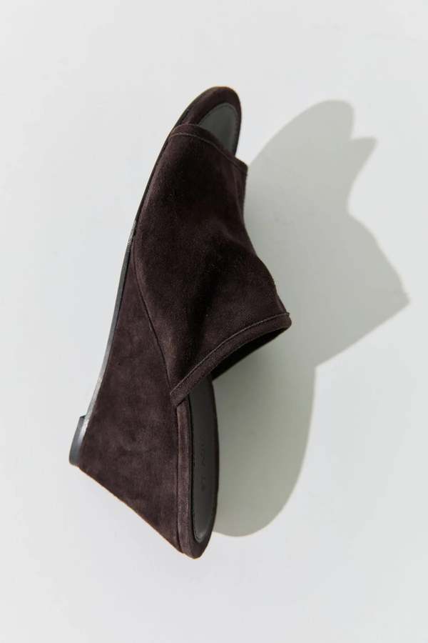 St. Agni Suede Bandeau Wedge Mules