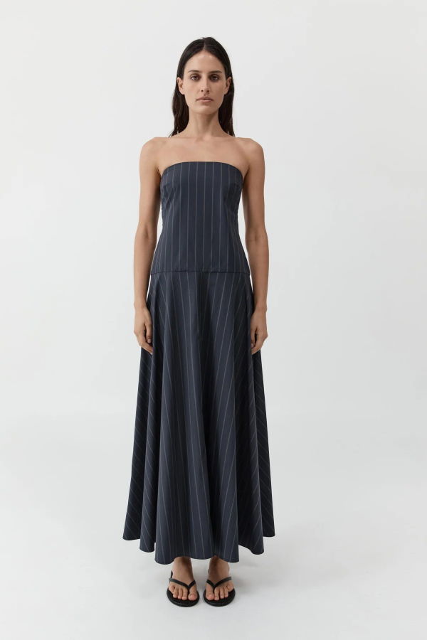 St. Agni Strapless Rouleau Dress