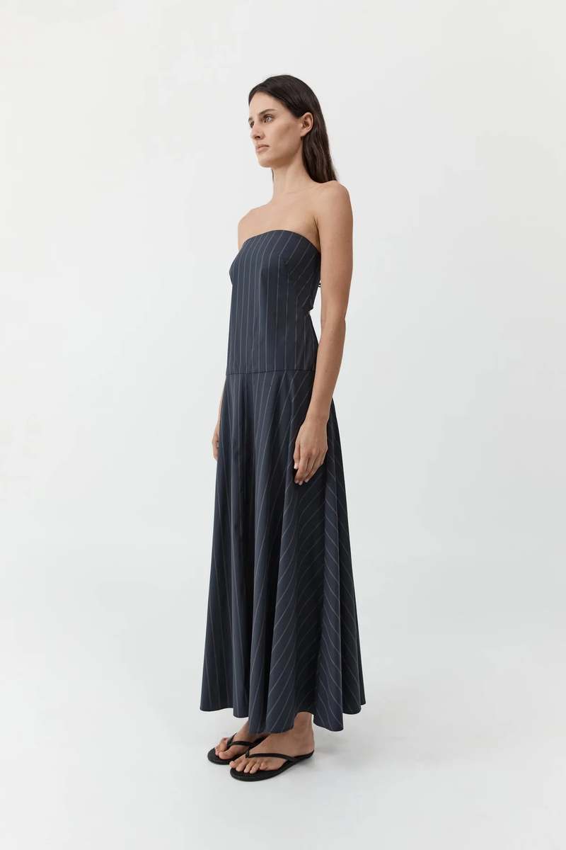 St. Agni Strapless Rouleau Dress