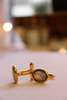 Vintage Christian Dior Goldtone White Mother Of Pearl Cuff Links - Thumbnail 1