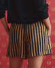 The Great. The Boxer Short. Khaki/Black Club Stripe Shorts - Thumbnail 5