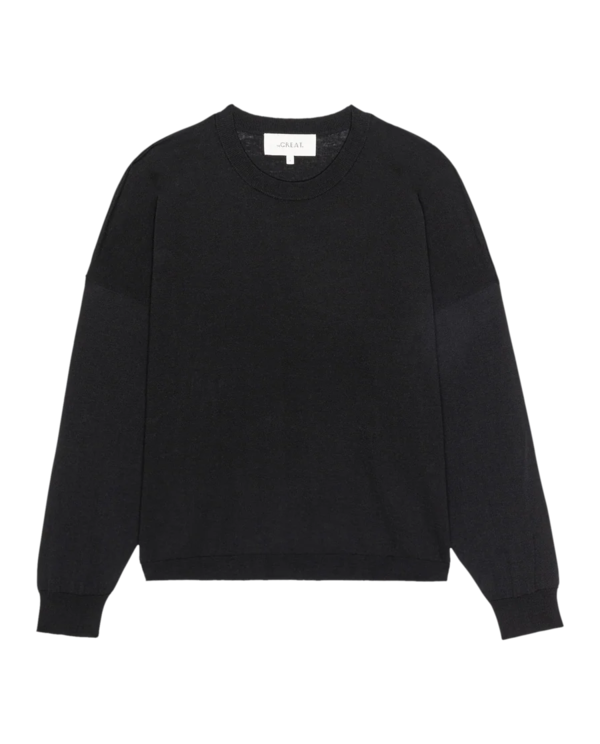 The Great. The Oversized Pullover Sweater - Black