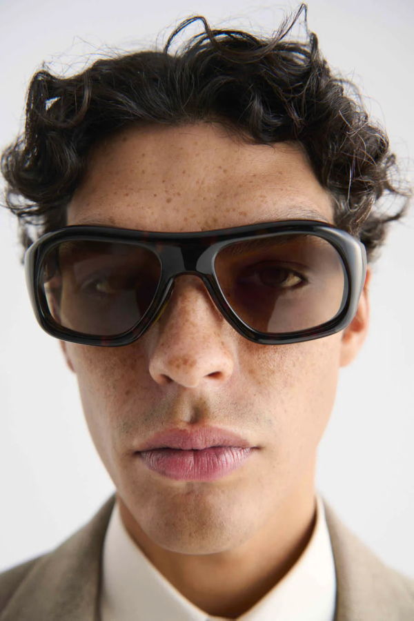 Port Tanger Gray In Myrrh Acetate With Olive Lens Eyeglasses