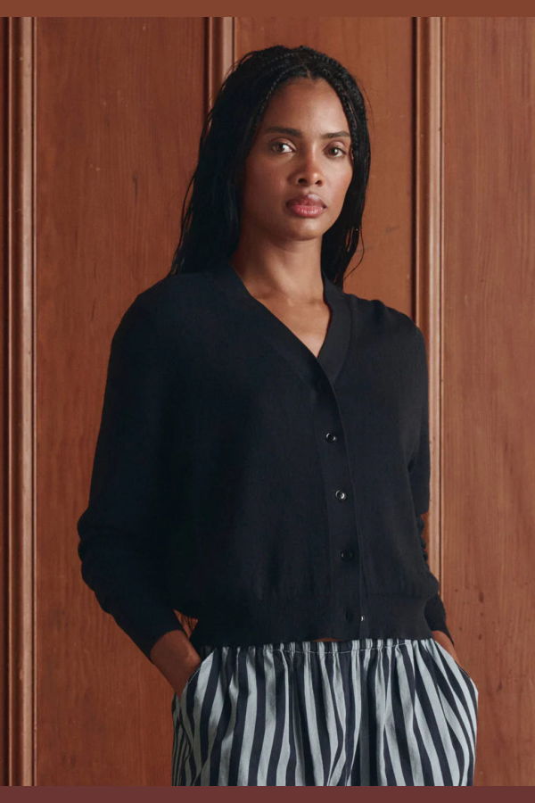 The Great. The Shrunken V-Neck Cardigan