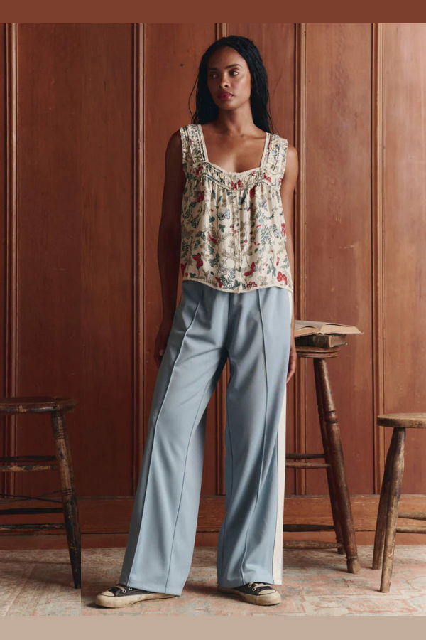 The Great. The Victorian Pleat Tank Floating Butterfly Top