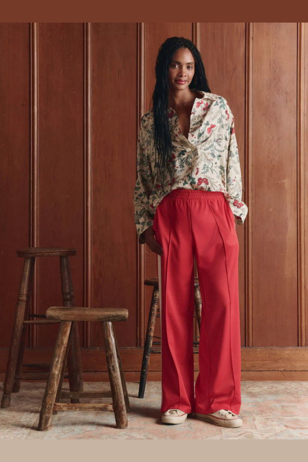 The Great. The Wide Leg Track Pant Pants