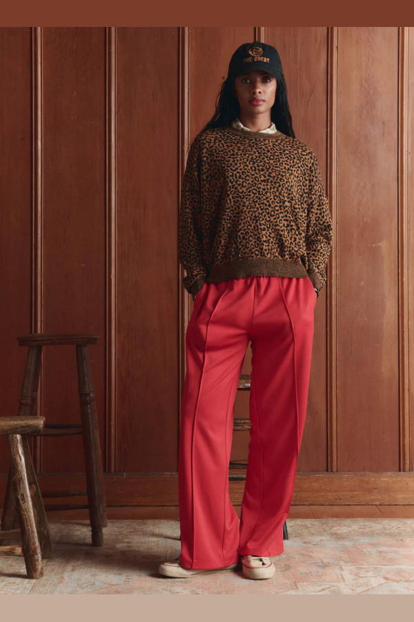The Great. The Wide Leg Track Pant Pants