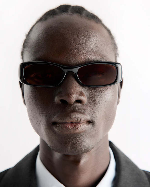 Port Tanger Leila in Black Acetate With Amber Lens Eyewear