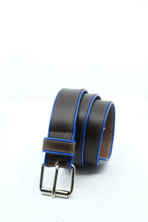 GR10K Piping Leather Belt - Soil Brown