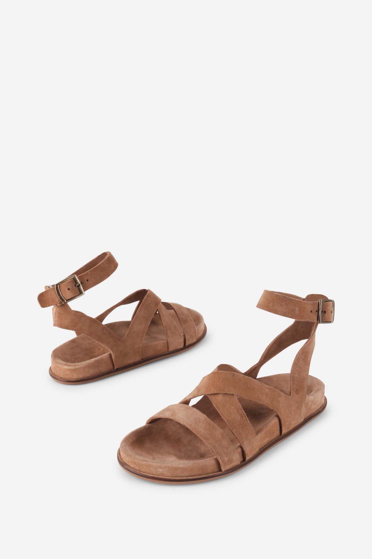 "INTENTIONALLY __________." Myko Ankle Strap Flat Sandal - Image 7 of 10