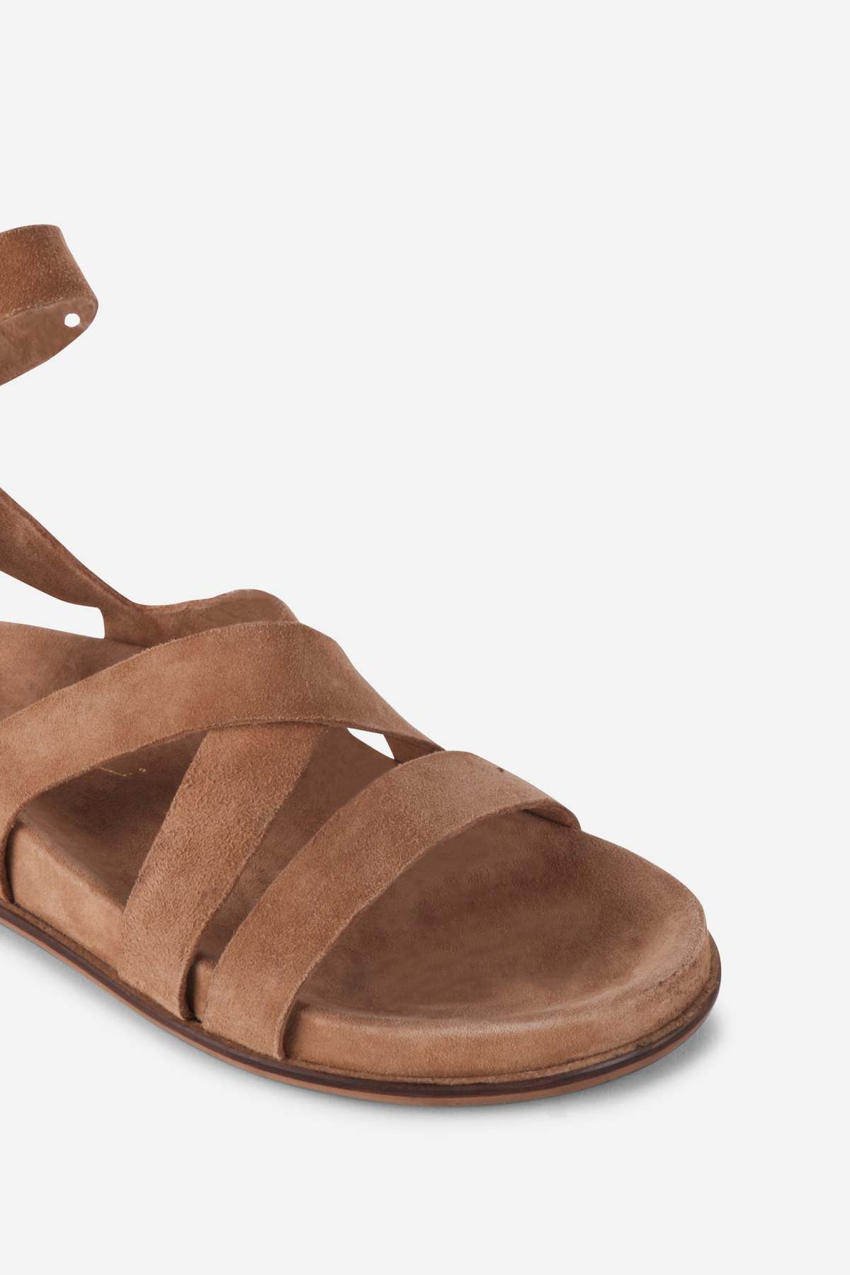"INTENTIONALLY __________." Myko Ankle Strap Flat Sandal - Image 8 of 10