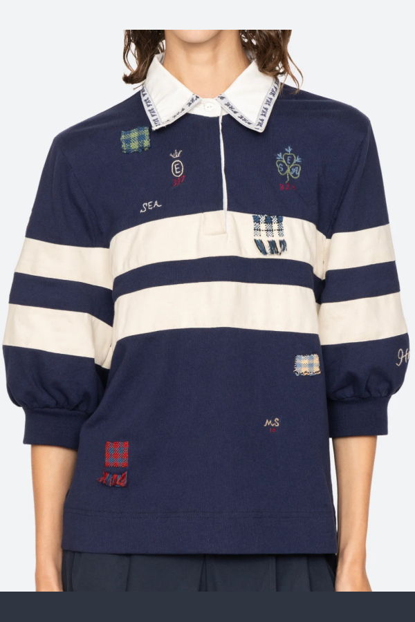 Sea NY Claira Embroidered Rugby Shirt
