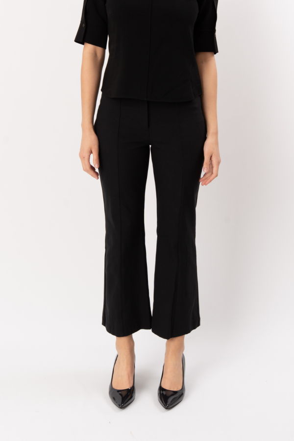 Theory Seamed Kick Pant - Black