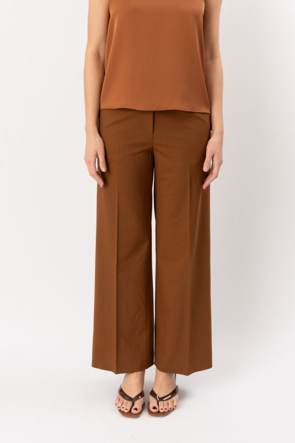 Theory Straight Classic Pant - Dark Cognac