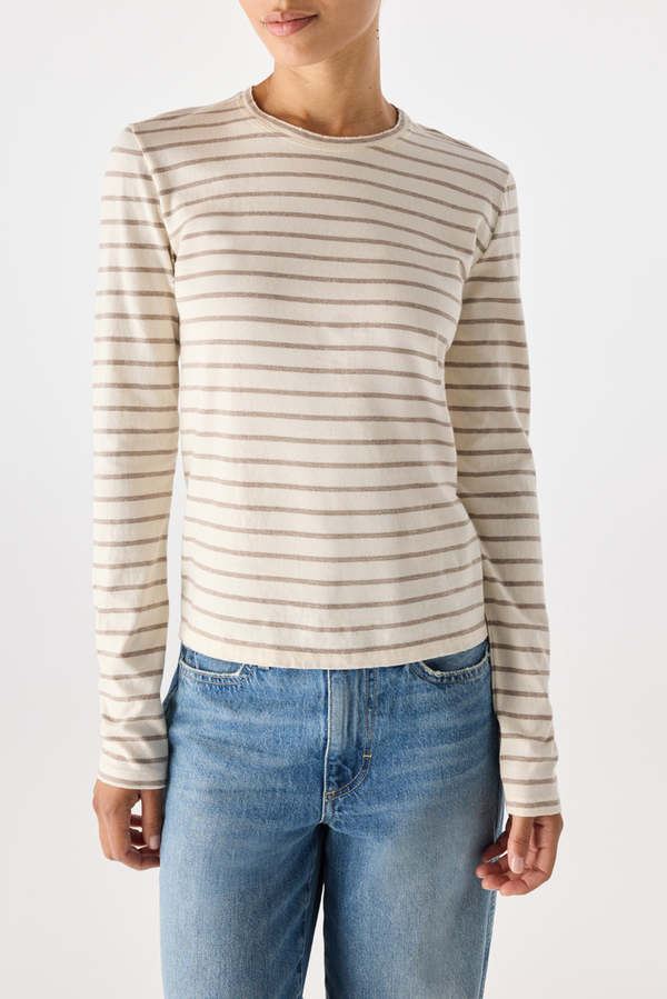 amo denim Drew L/S Tee - Natural/Haze