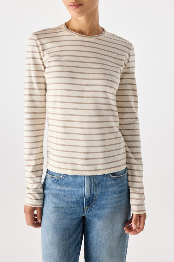 amo denim Drew L/S Tee - Natural/Haze