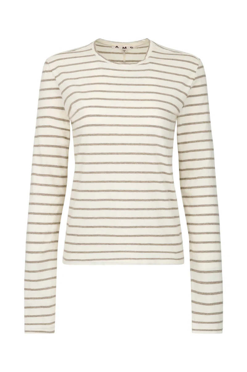 amo denim Drew L/S Tee - Natural/Haze