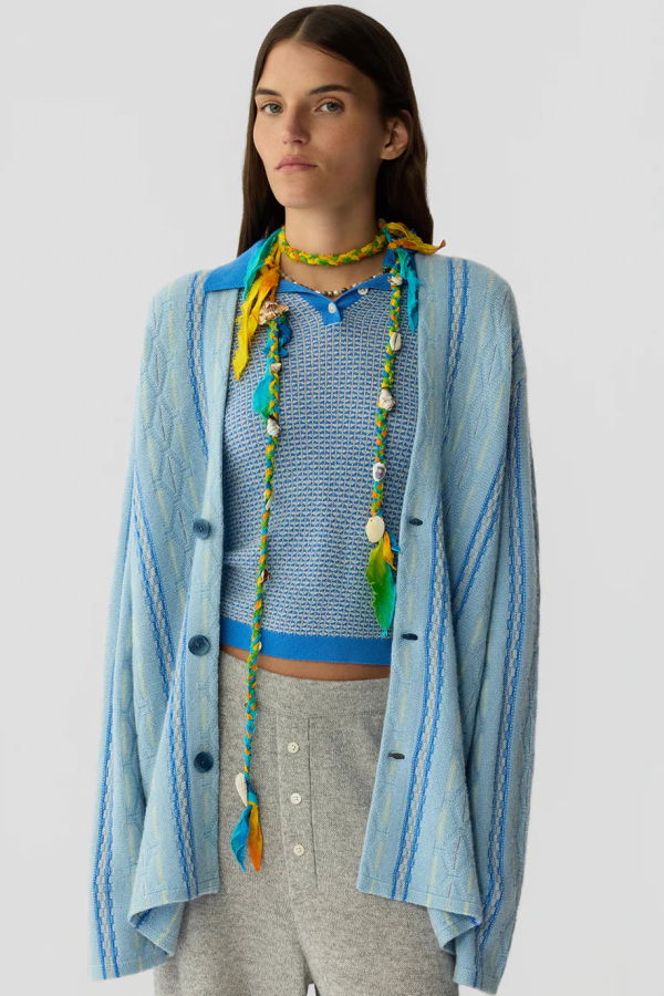 Guest in Residence Baja Everywear Cardigan - Clear Sky Combo