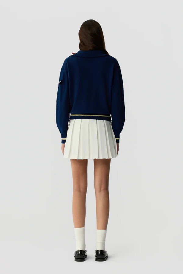 Guest in Residence Jib Polo Sweater - Navy