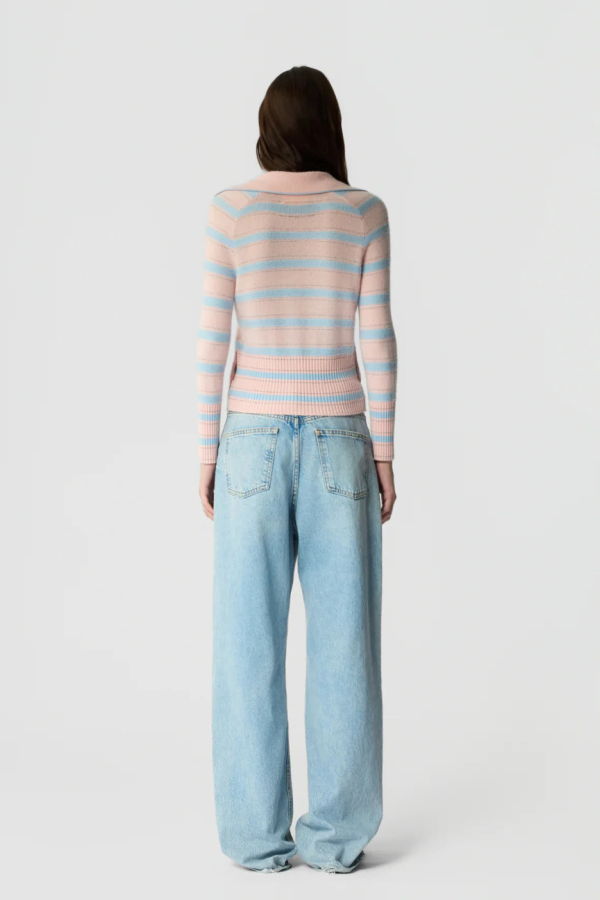 Guest in Residence Port Polo Sweater - Powder Pink