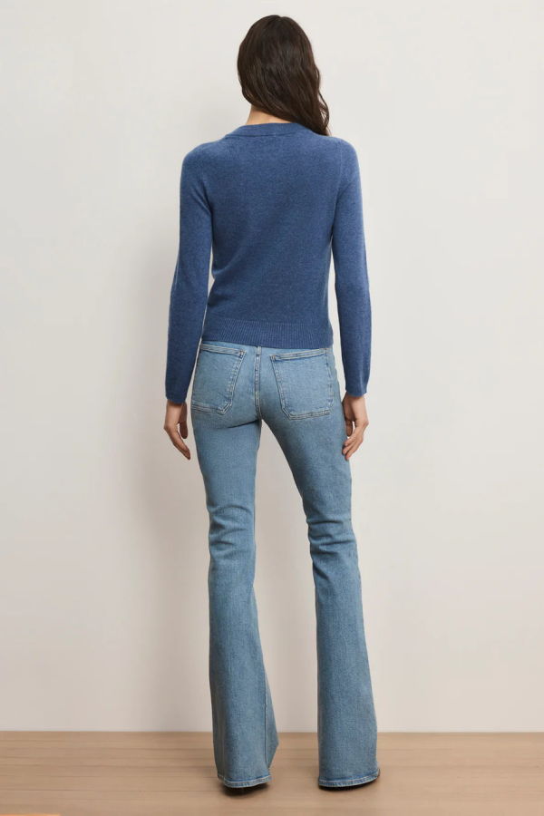 Veronica Beard Daro Cashmere Cardigan - Blue Coast