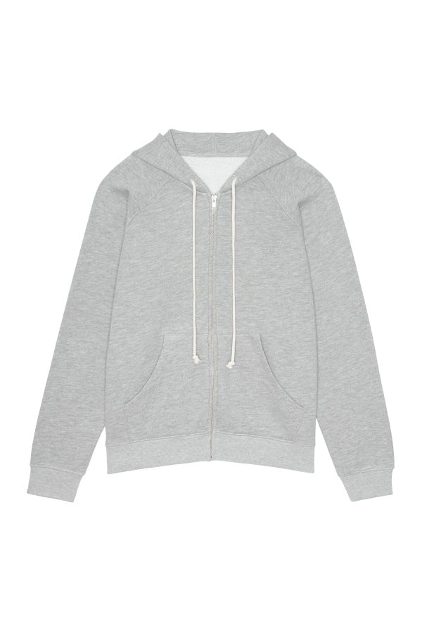 Donni. Heather Grey Zip Sweatshirt