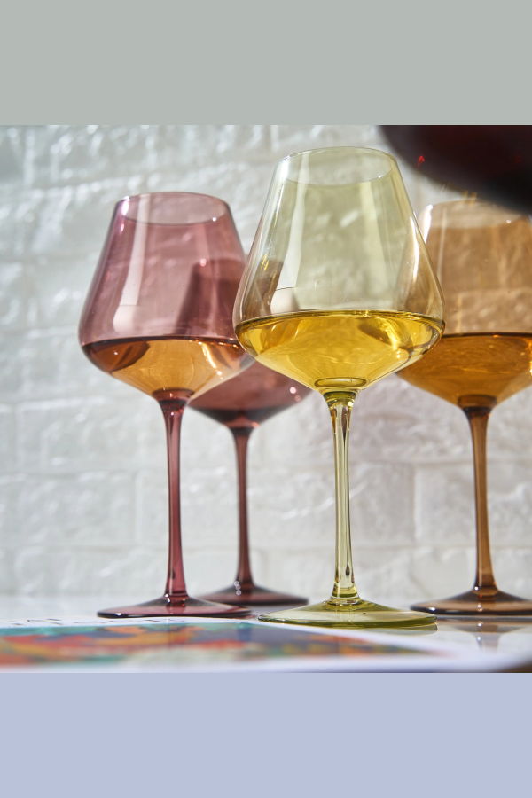 Wine Savant Terracotta Mars Crystal Wine Glasses