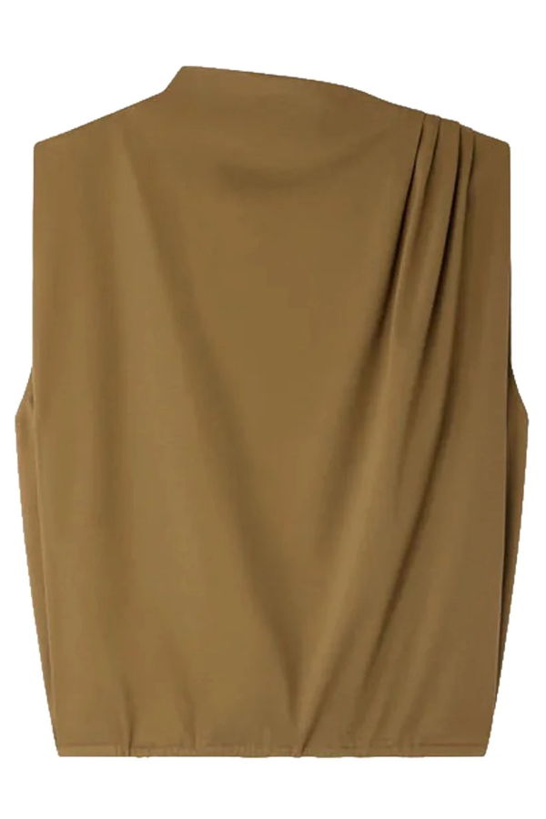 Soeur Idris Oversized Sleeveless Top - Green