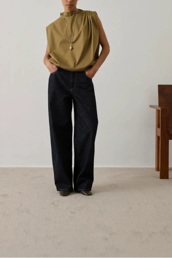 Soeur Idris Oversized Sleeveless Top - Green