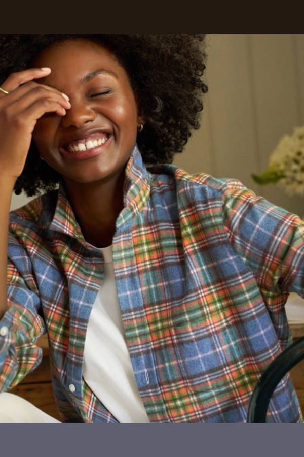 Frank & Eileen Barry Plaid Button Up Shirt