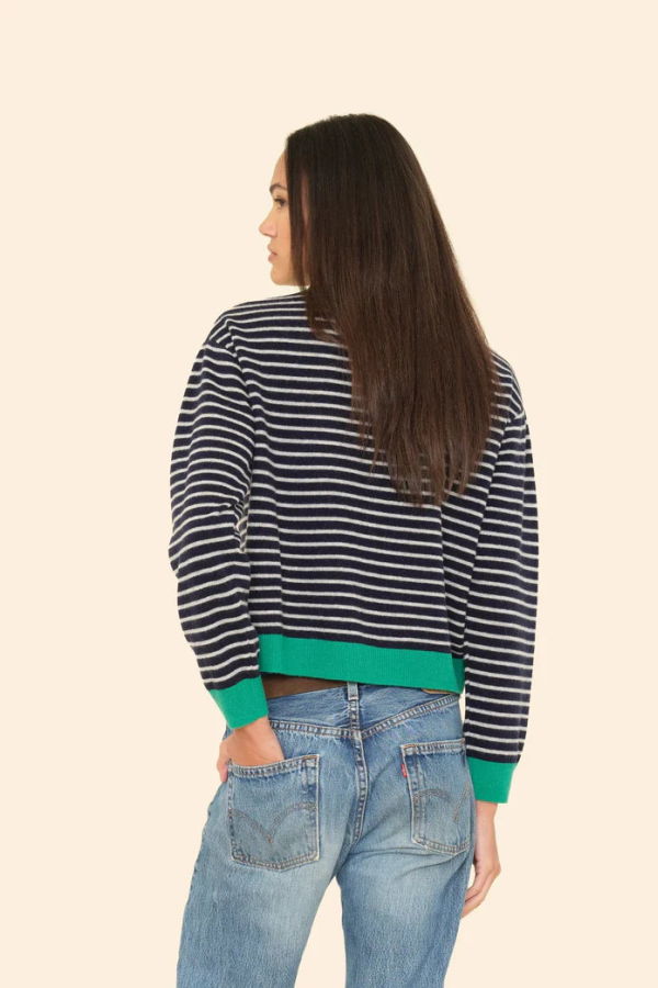 Xirena Lillian Cardigan Sweater - Navy Stripe