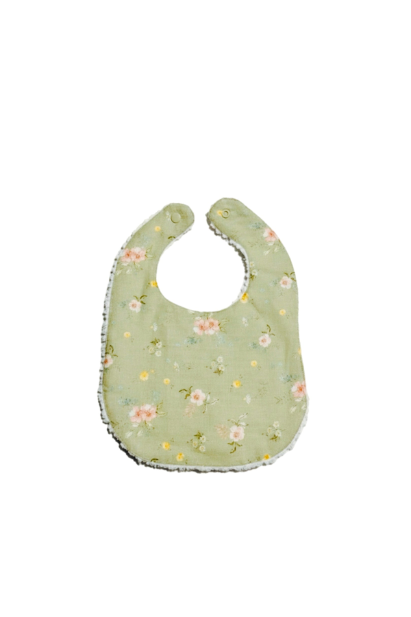 Piper&Cloth Layette Linen Bib - Hedgerow Floral