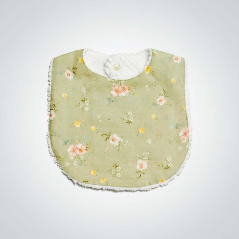 Piper&Cloth Layette Linen Bib - Hedgerow Floral