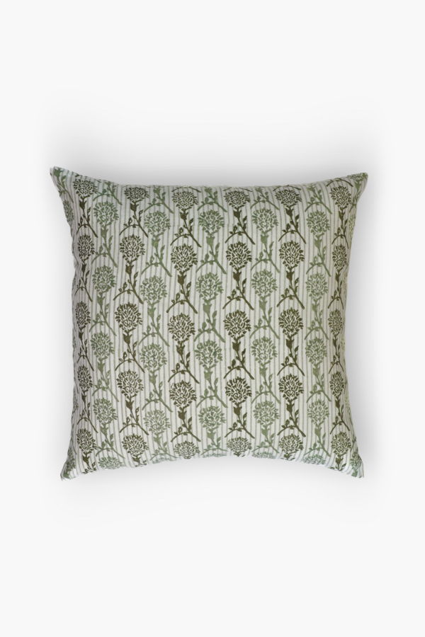 Banyan & Birch Nikhar Pure Linen Throw Pillow Cover - Sage Green