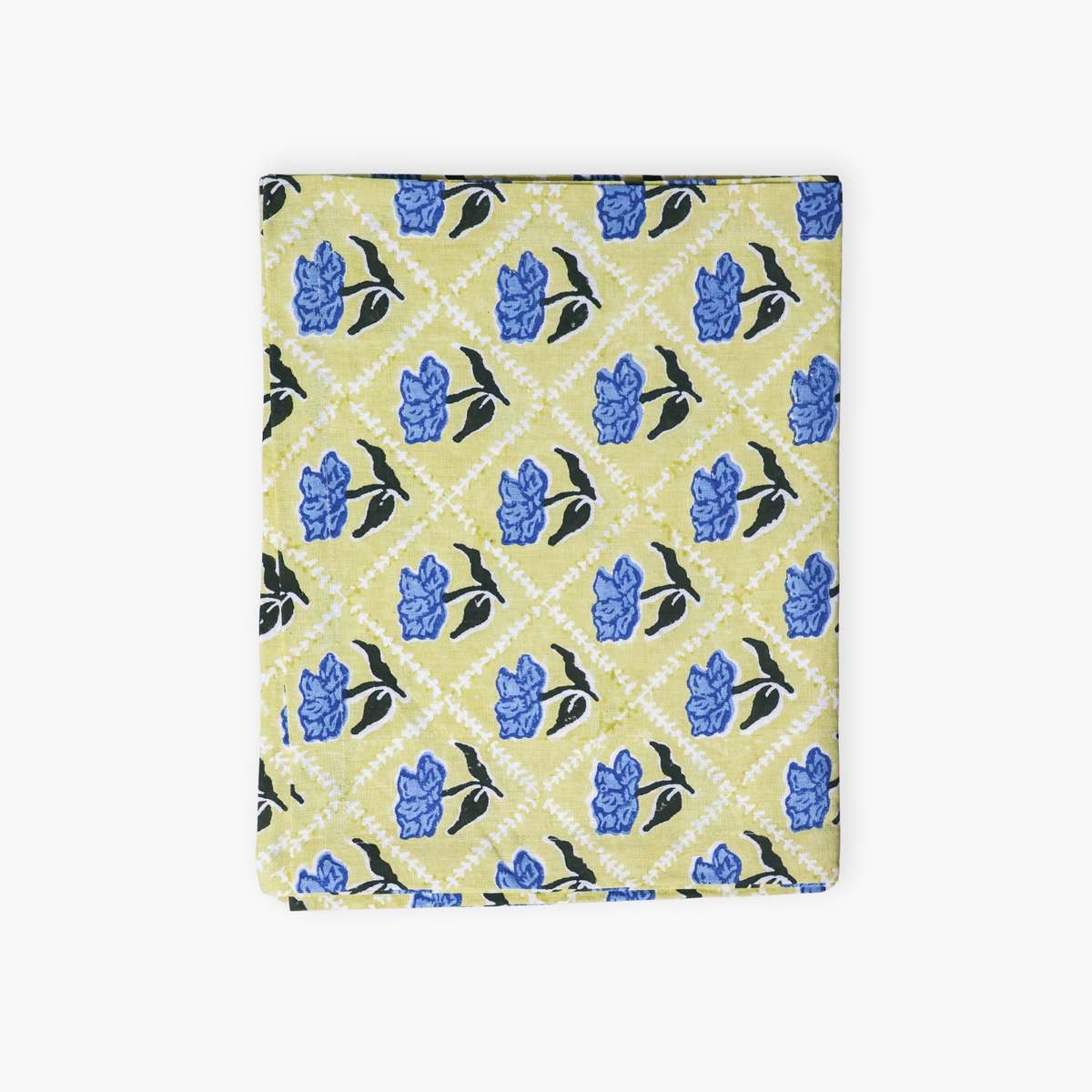 Banyan & Birch Noor Pure Linen Handprinted Table Runner - Butter Yellow - Image 1 of 3