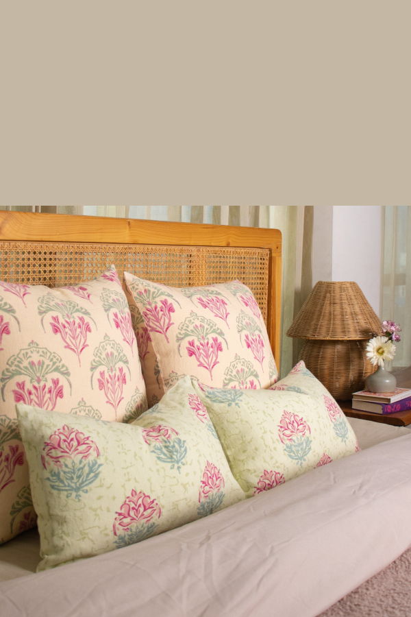 Banyan & Birch Vana Lumbar Pillow Cover - Aloe Green