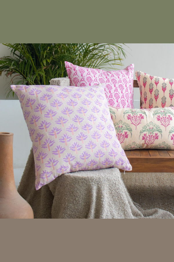 Banyan & Birch Zeenat Throw Pillow Cover - Lilac