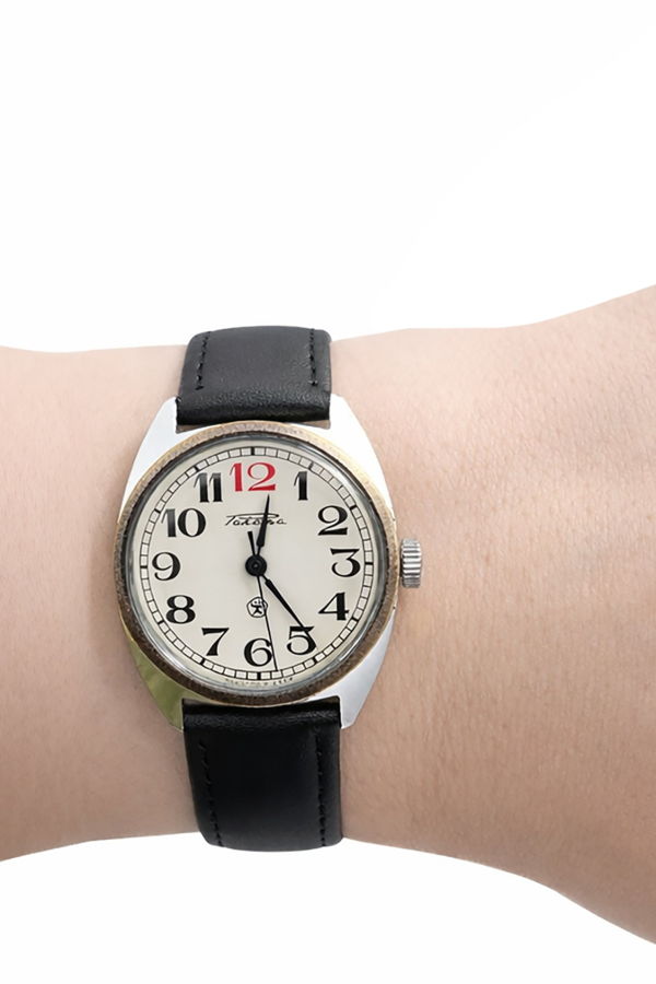 (USSR) Soviet Civilian, Red Twelve Orientation Dial, Mass Production System, Late USSR Period