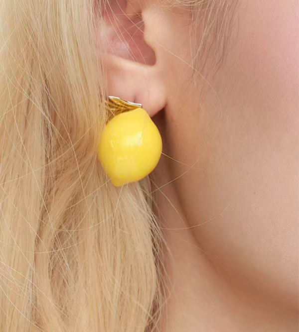 YVMIN Lemon Earrings (Pair) - Yellow
