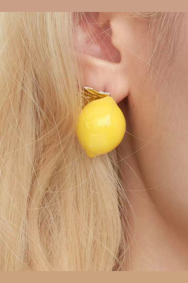 YVMIN Lemon Earrings (Pair) - Yellow