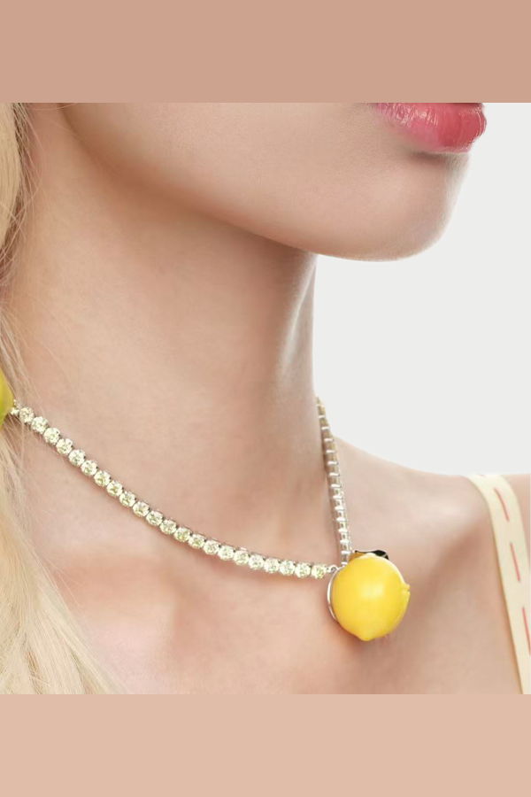 YVMIN Lemon Necklace Yellow Necklace