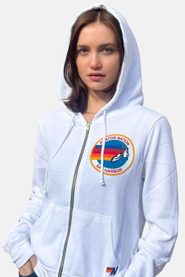 Blue&Cream Sag Harbor Signature Zip Hoodie