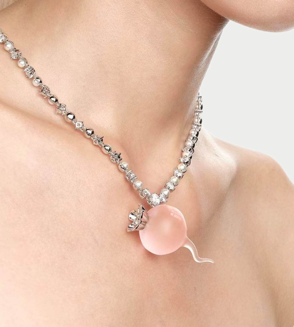 YVMIN Transparent Radish Necklace - Image 2 of 3