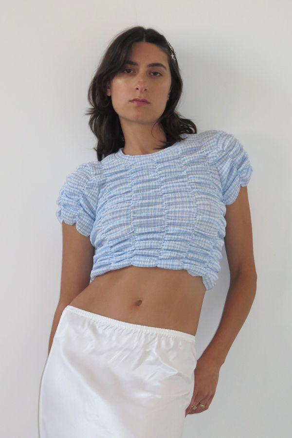 permanent vacation Eternal Baby Tee - Blue Gingham