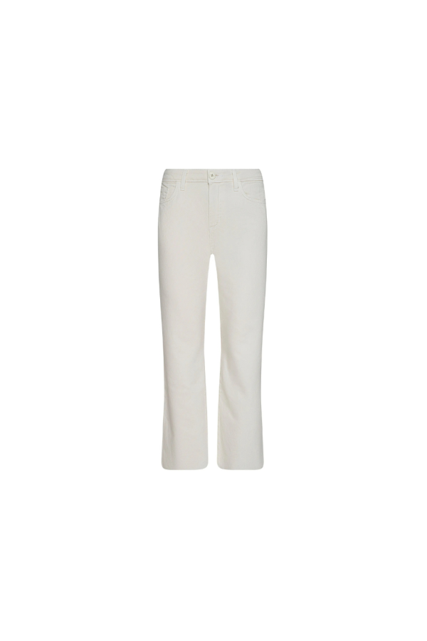 L'agence Wanda High Rise Crop Wide Leg Jeans - Light Ecru